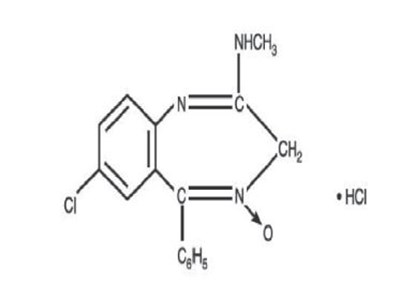 Chlordiazepoxide Hydrochloride Structural Formula (Chlordiazepoxide Structure)
